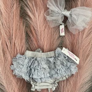Sparkle Sisters Baby’s Ruffled Underwear&Headband
